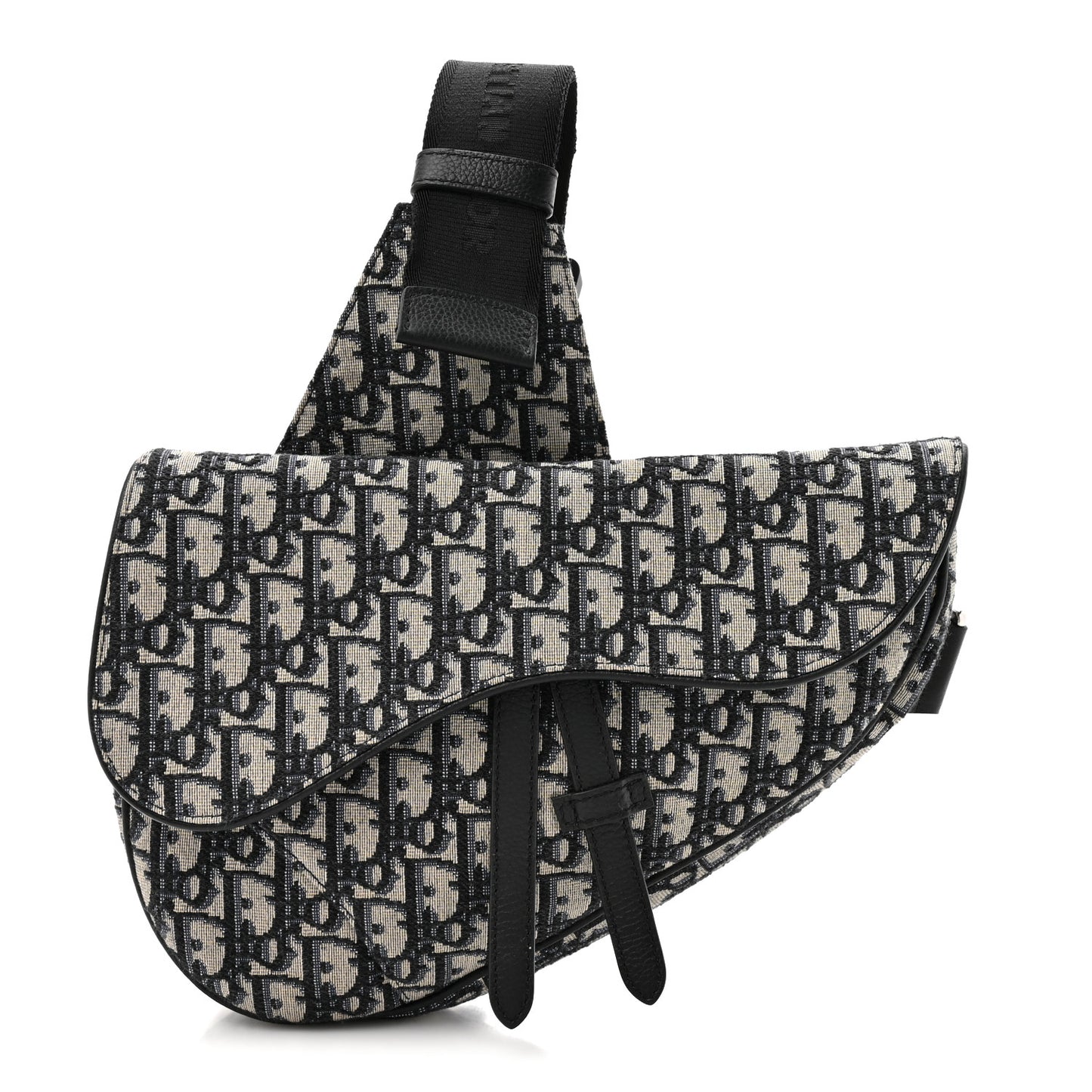 Oblique Mens Saddle Bag Blue