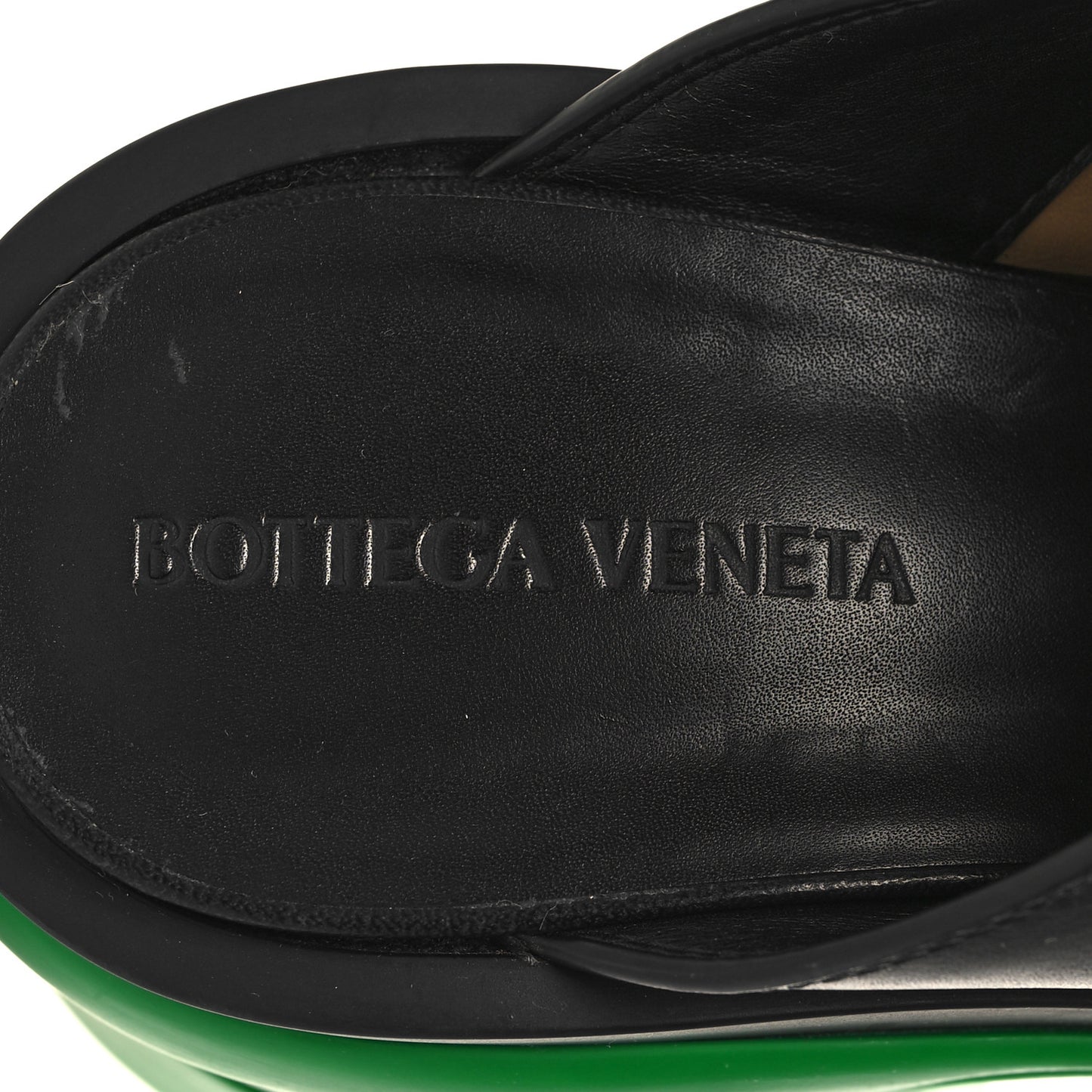 Calfskin Flash Pump Clogs 36 Black Grass
