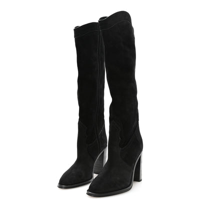 Saint Laurent Kate 105 Western Knee High Boots 38 Black 3 of 7