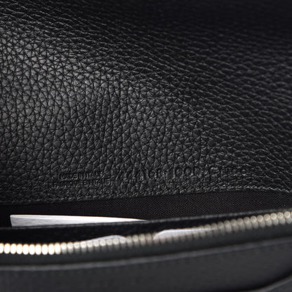 Balenciaga Grained Calfskin Classic Silver Hardware Wallet on Chain Black 7 of 7