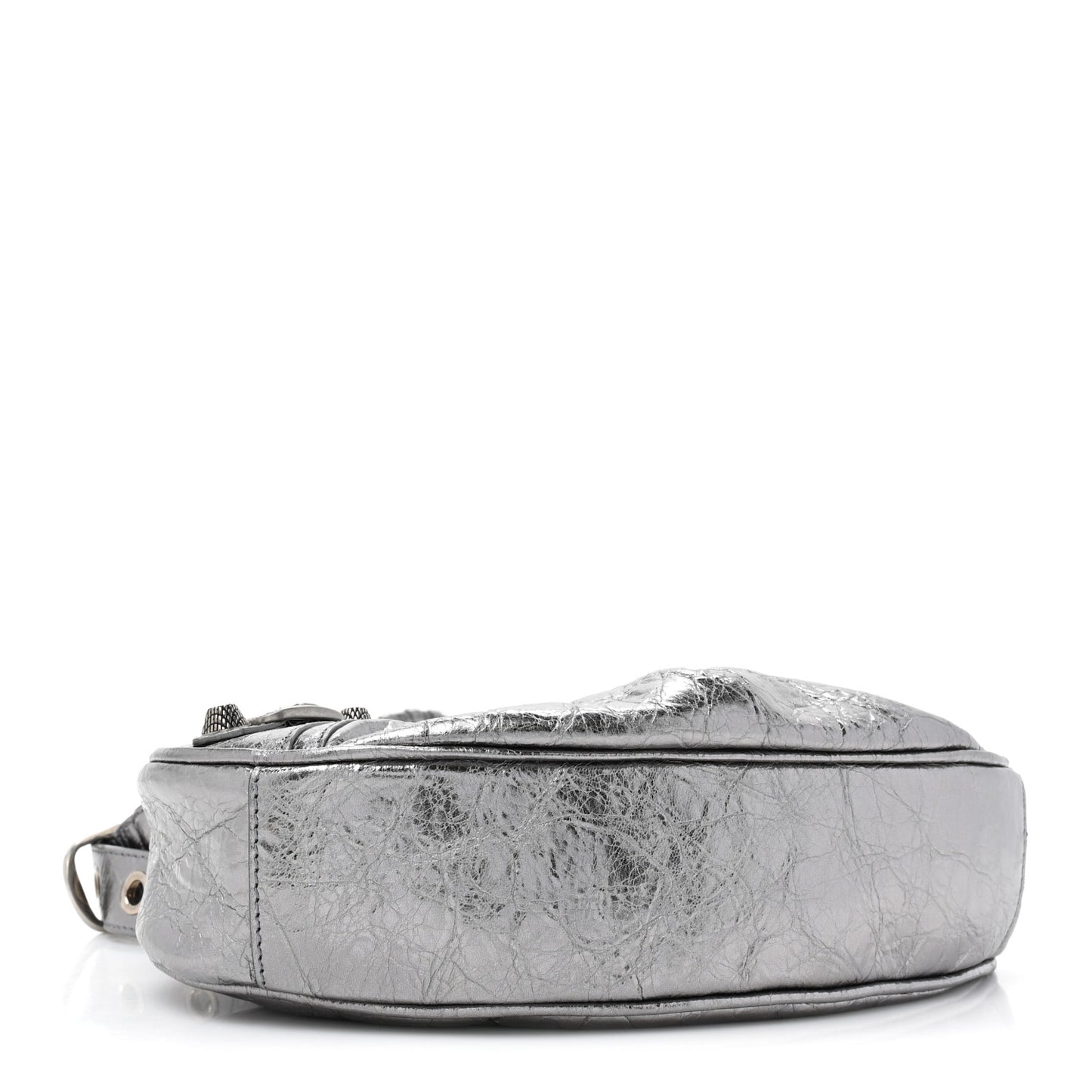 Metallic Agneau Arena Le Cagole Shoulder Bag XS Silver
