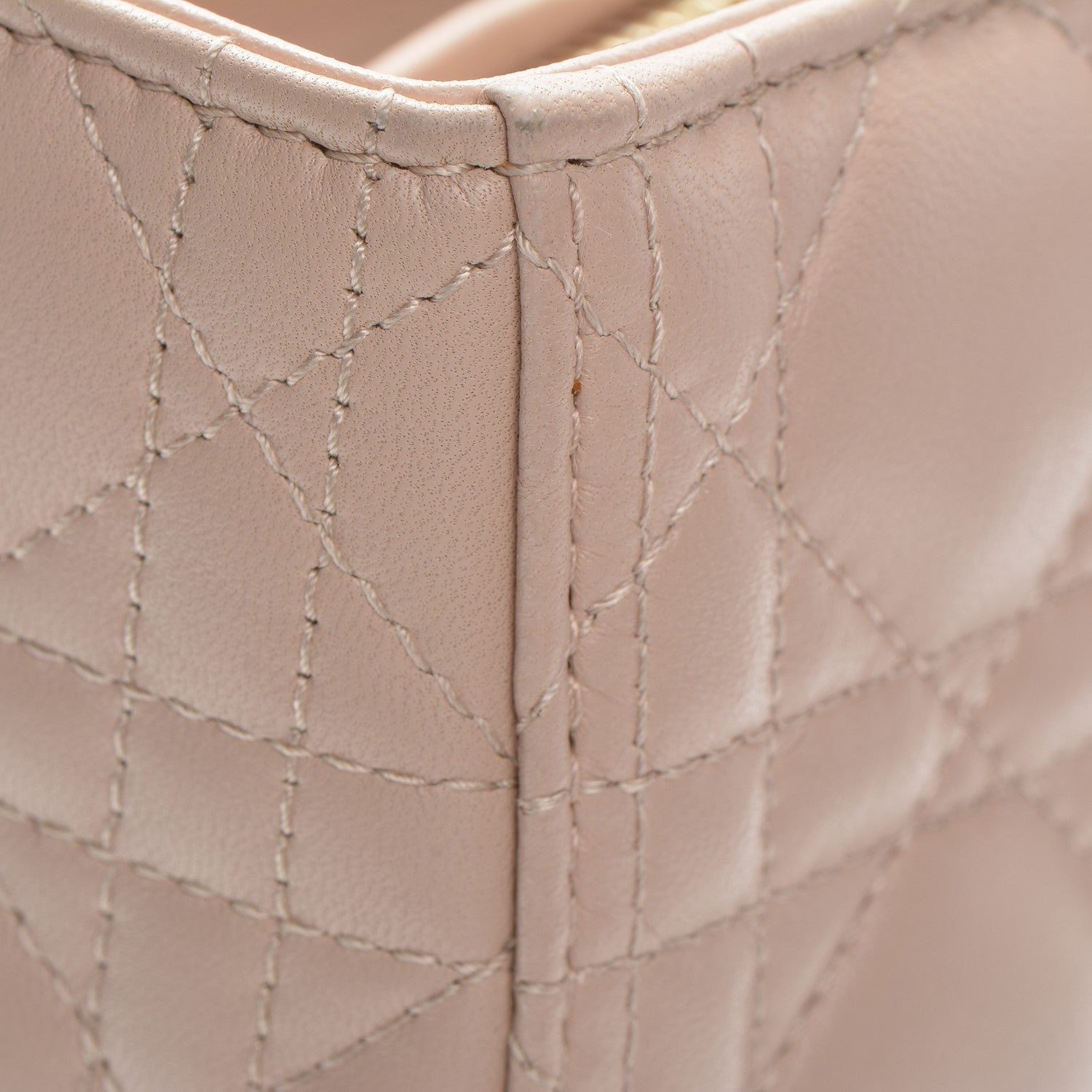Christian Dior Lambskin Cannage Large Lady Dior Rose Poudre 12 of 13