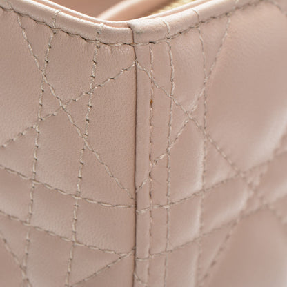 Christian Dior Lambskin Cannage Large Lady Dior Rose Poudre 12 of 13