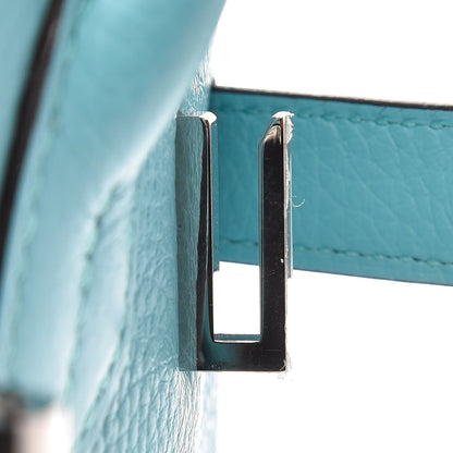 Hermes Taurillon Clemence Birkin 30 Bleu Atoll 16 of 34