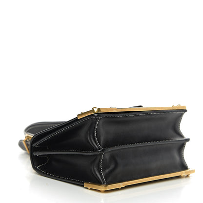 Prada City Calf Saffiano Laser Cut Cahier Bag Black 3 of 8