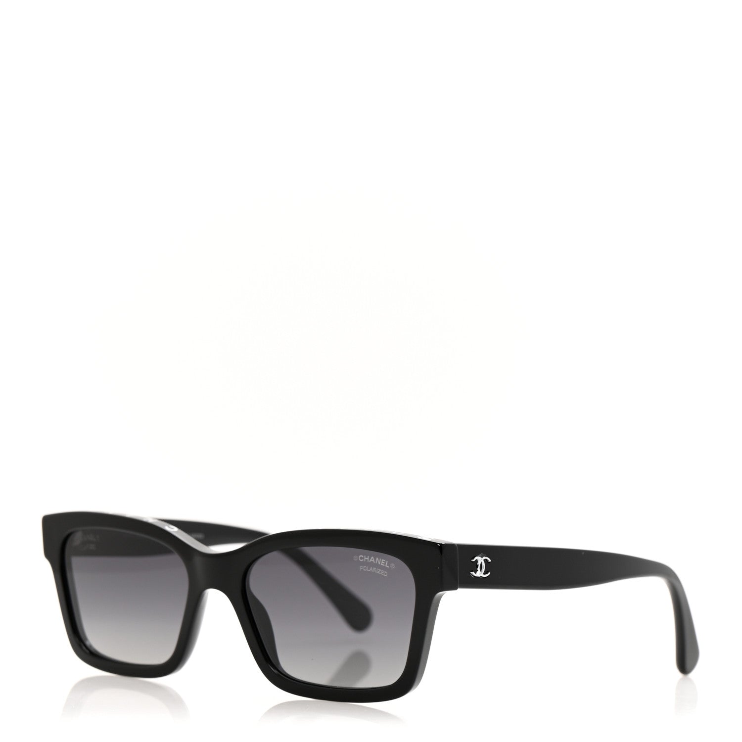 Chanel Acetate Polarized Square Sunglasses 5417 Black 1 of 8