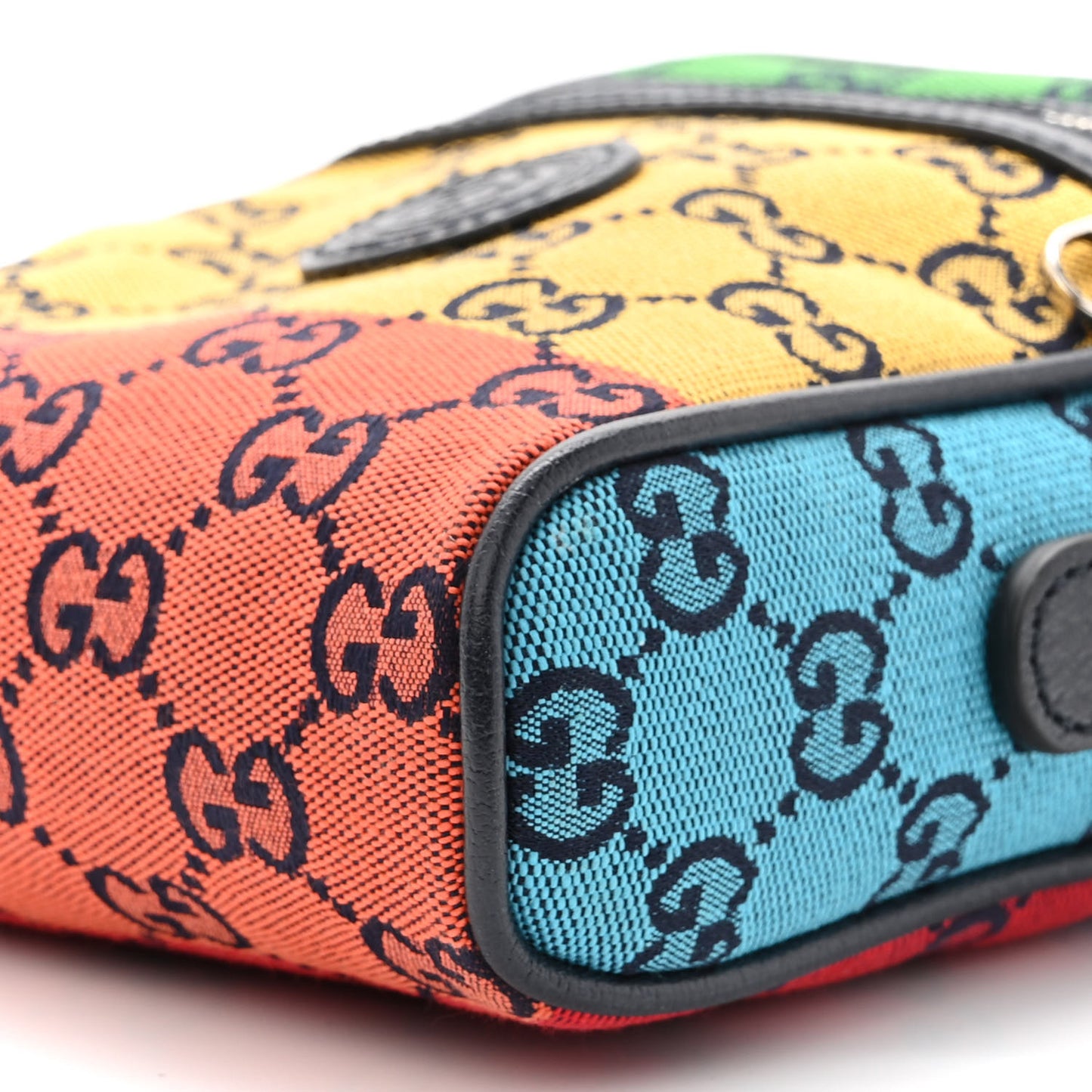 Monogram Multicolor Mini Retro Interlocking G Messenger Blue Rainbow Light Blue