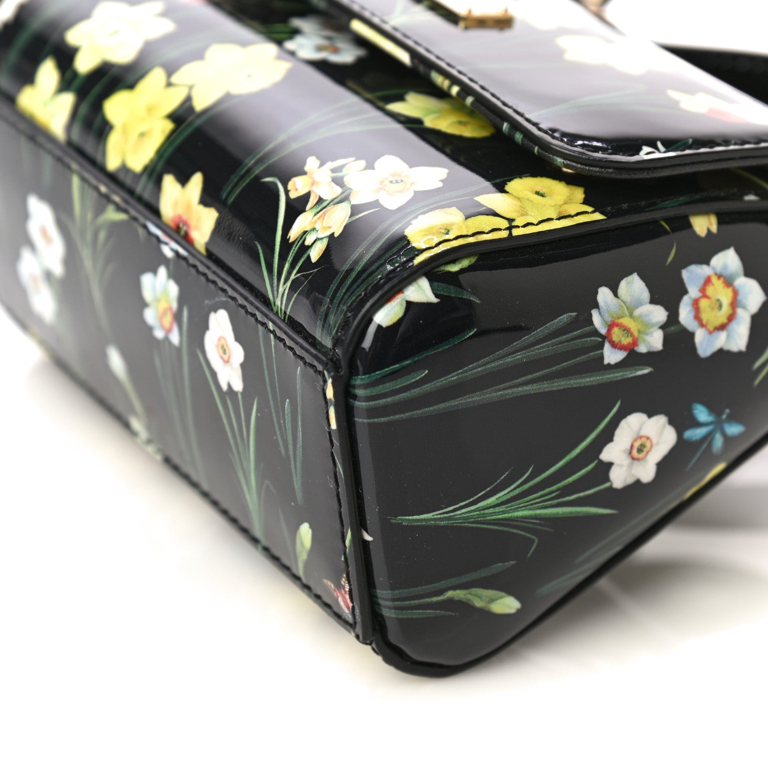 Dolce & Gabbana Vernice Printed Mini Satchel Black Multicolor 9 of 9