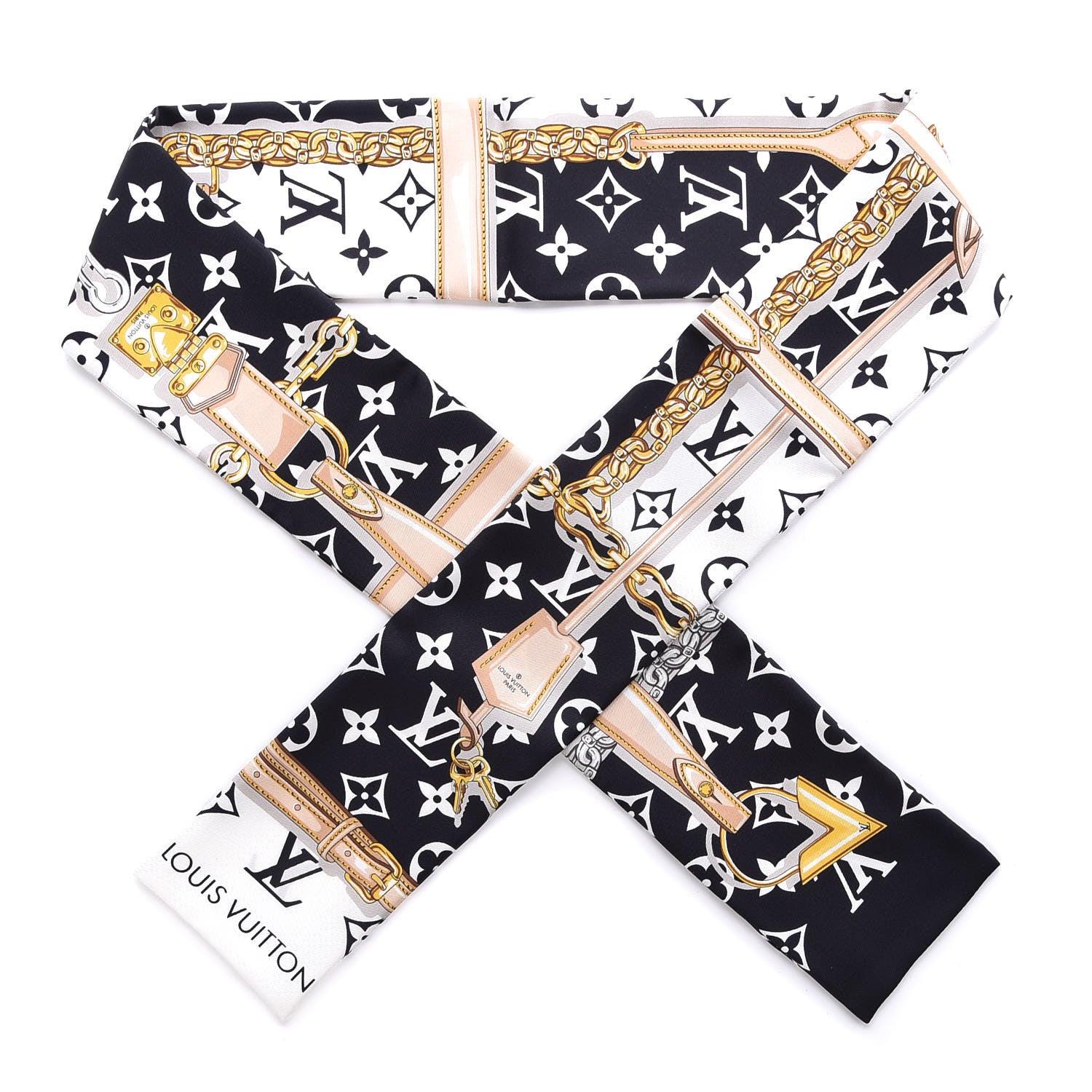 Louis Vuitton Silk Monogram Confidential Bandeau Black 1 of 4
