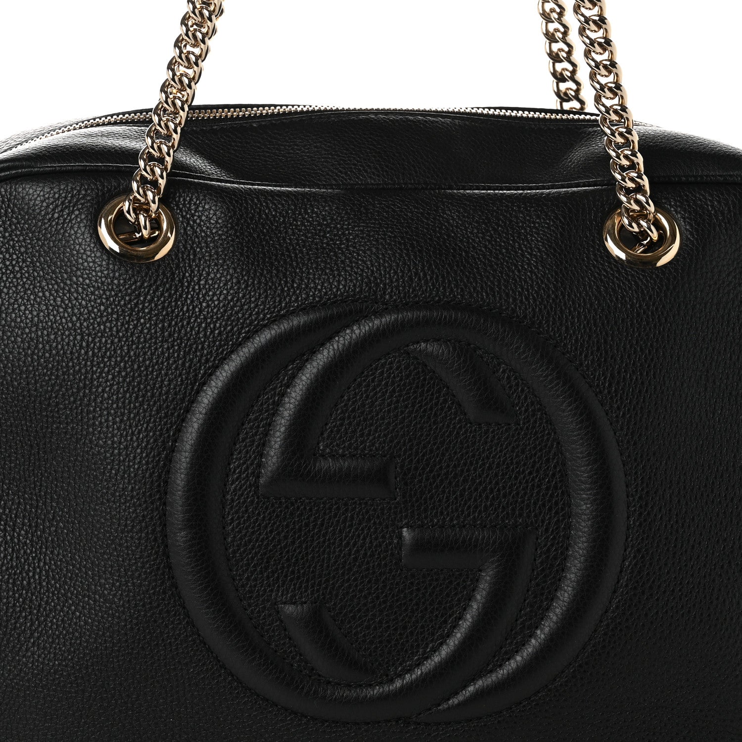 Gucci Pebbled Calfskin Medium Soho Bowler Black 8 of 10