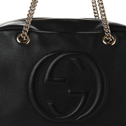 Gucci Pebbled Calfskin Medium Soho Bowler Black 8 of 10