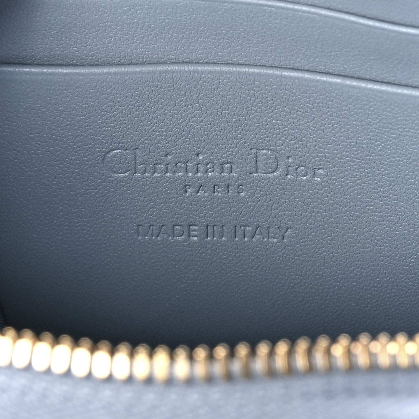 Patent Cannage Lady Dior Phone Holder Cloud Blue