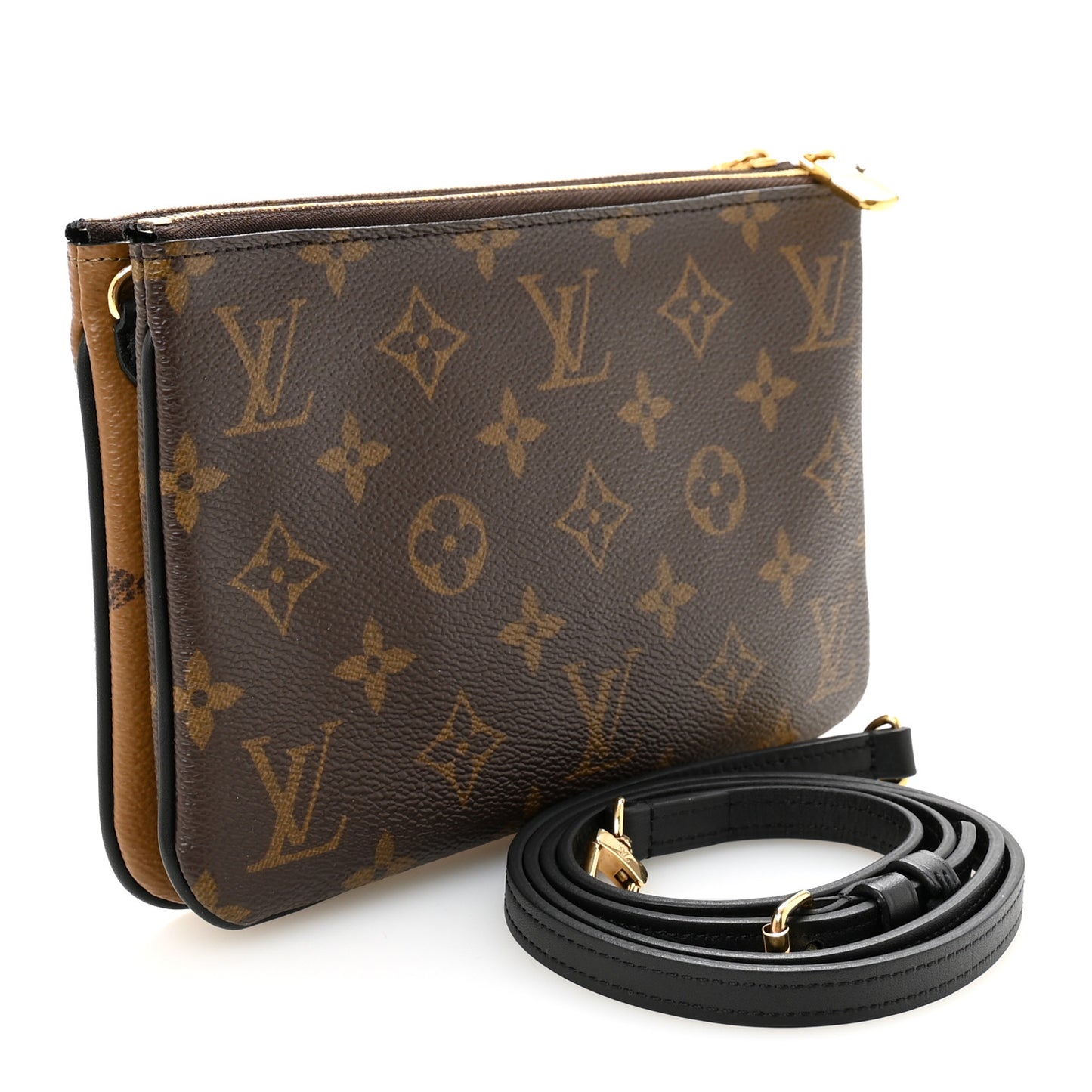 Reverse Monogram Giant Double Zip Pochette