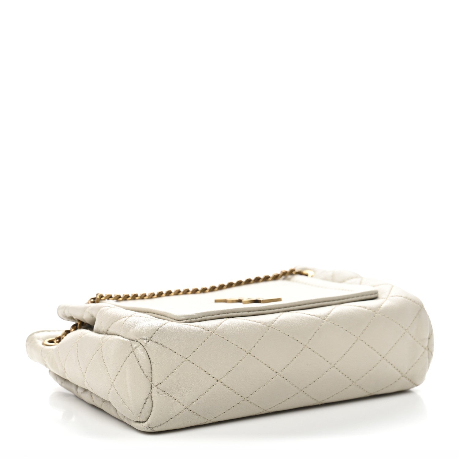 Saint Laurent Lambskin Quilted Monogram Mini Nolita Crema Soft 4 of 11