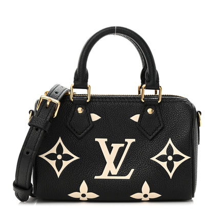 Louis Vuitton Empreinte Monogram Giant Nano Speedy Black Beige 1 of 10