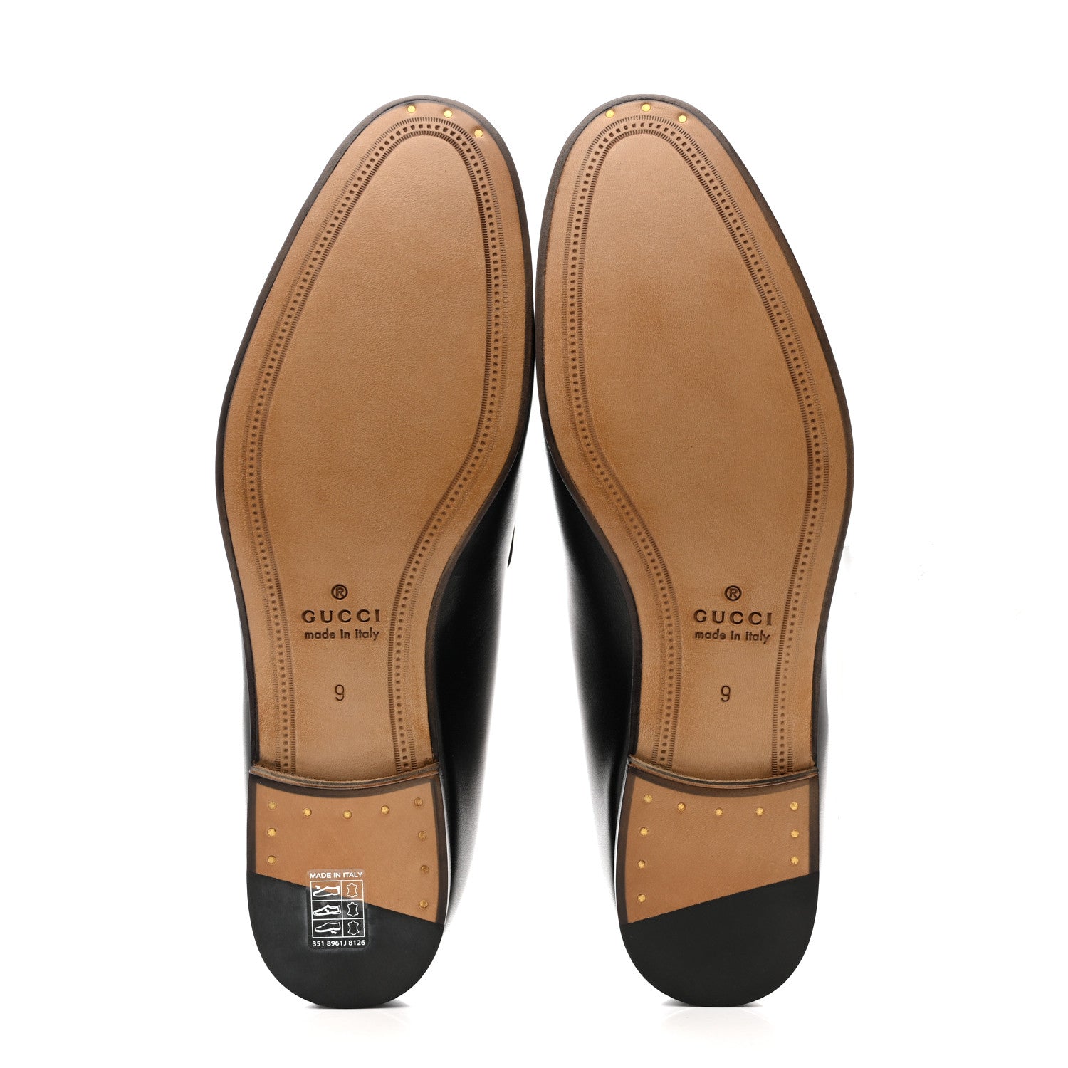 Gucci Real Betis Glamour GG Embossed Calfskin Mens Jordy Horsebit Loafers 9 Black 10 of 20