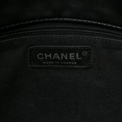 Chanel Calfskin Stitched Large Expandable Flap Bag Black 7 of 10