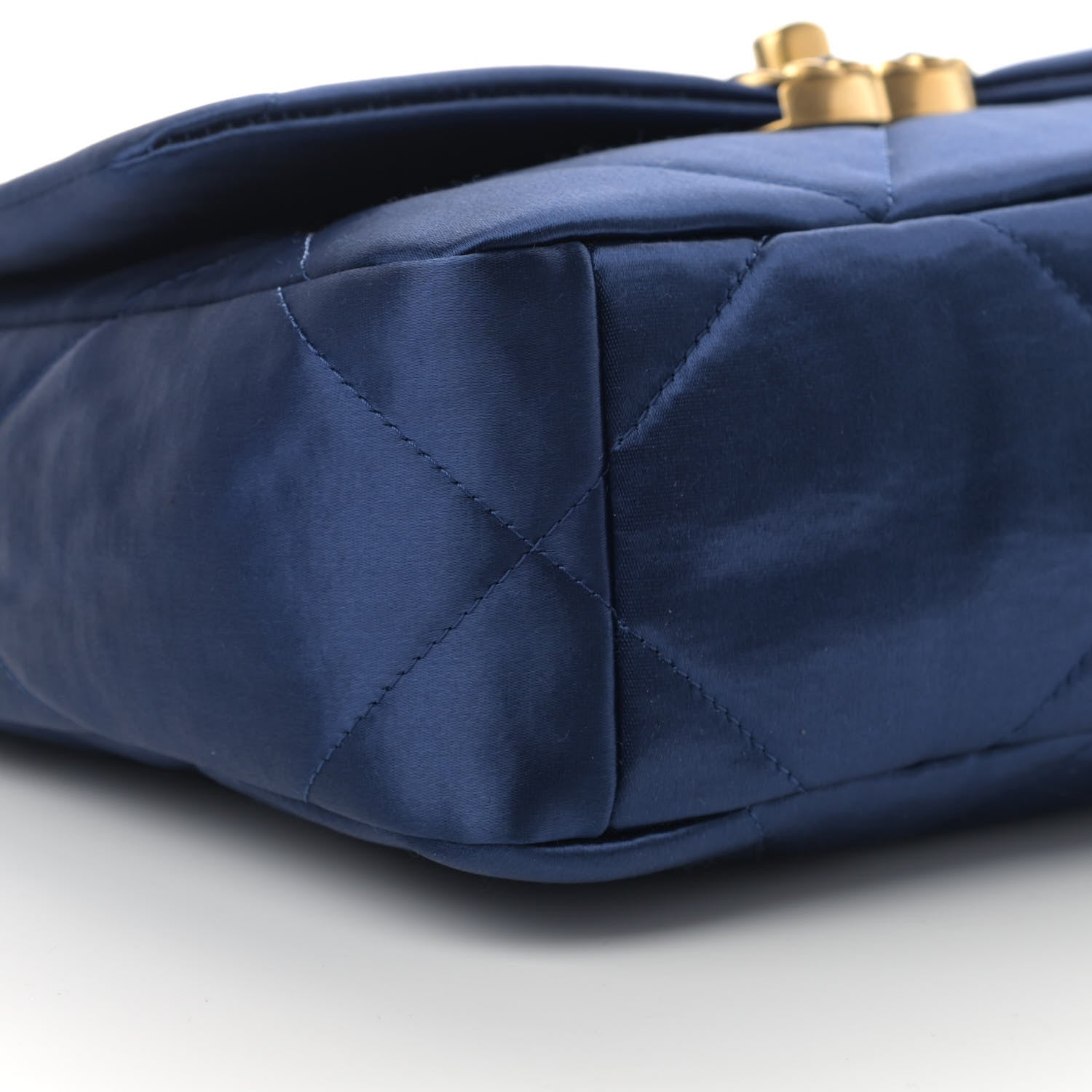 Chanel Satin Quilted Medium Chanel 19 Flap Blue 9 of 11