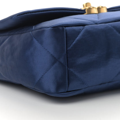 Chanel Satin Quilted Medium Chanel 19 Flap Blue 9 of 11