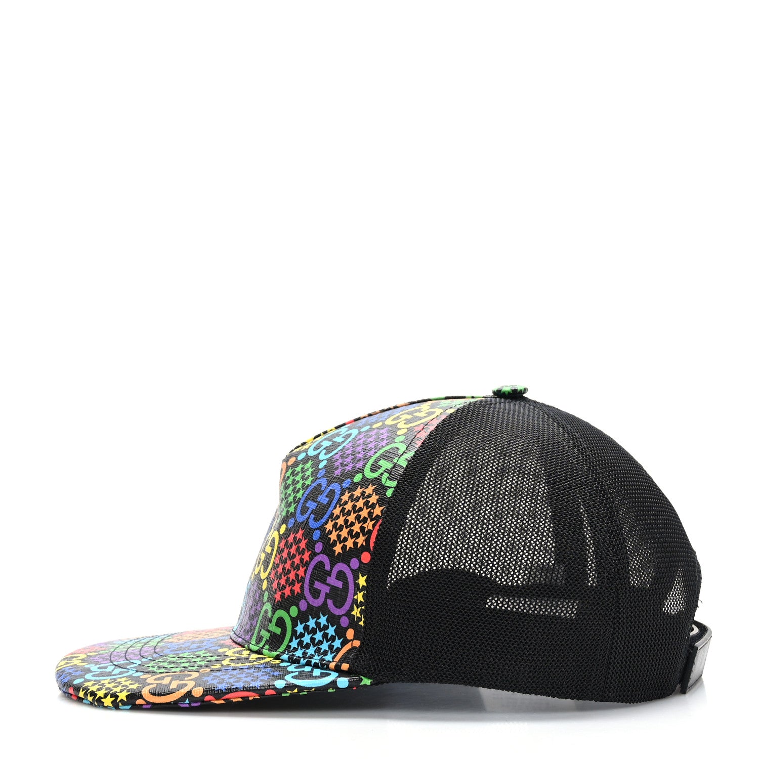 Gucci GG Supreme Monogram Psychedelic Baseball Hat L 59 Black 3 of 8