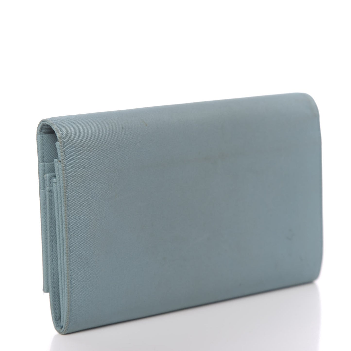 Tessuto Nylon Continental Flap Wallet Turchese
