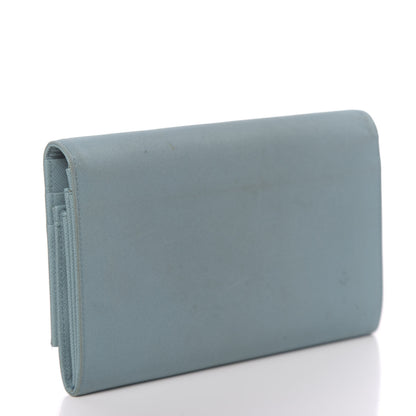 Prada Tessuto Nylon Continental Flap Wallet Turchese 3 of 14