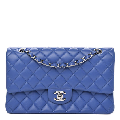 Chanel Lambskin Quilted Medium Double Flap Blue 1 of 14