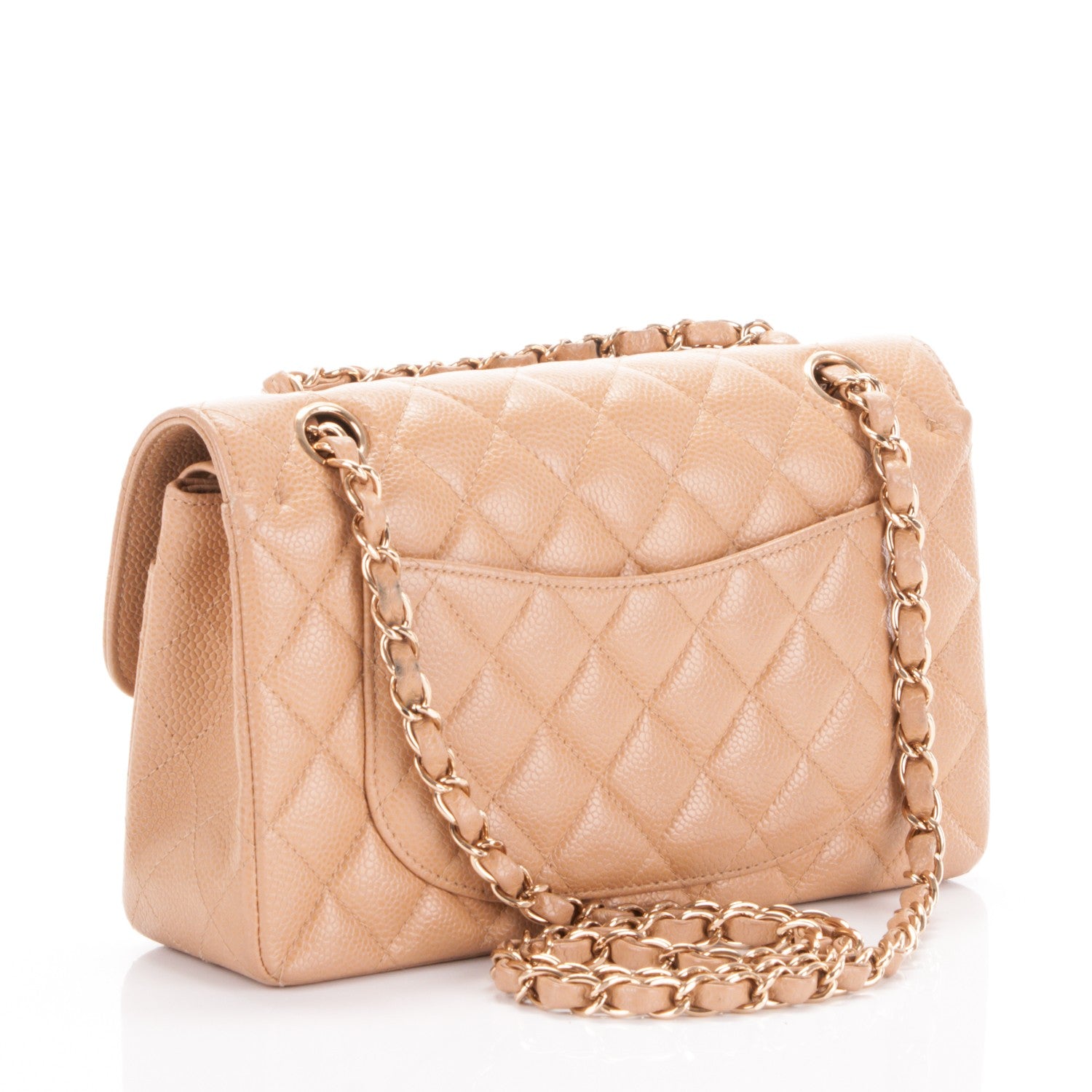 Chanel Caviar Quilted Small Double Flap Beige 4 of 8