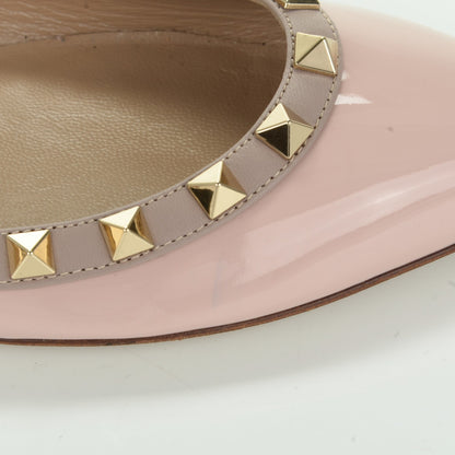 Valentino Garavani Patent Rockstud Ballerina Flats 36 Water Rose Poudre 9 of 10
