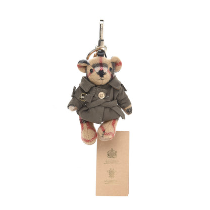 Burberry Cashmere Thomas Trench Teddy Bear Keychain Charm Green 1 of 3