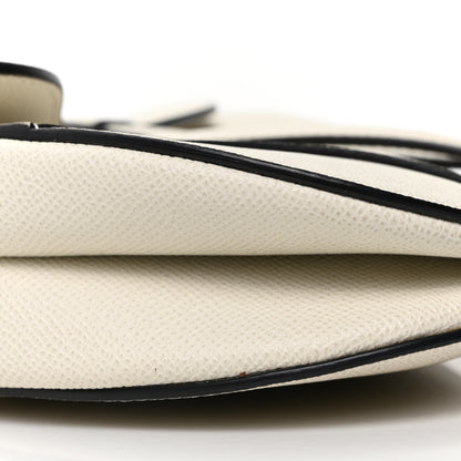 Christian Dior Grained Calfskin Saddle Bag White 9 of 10