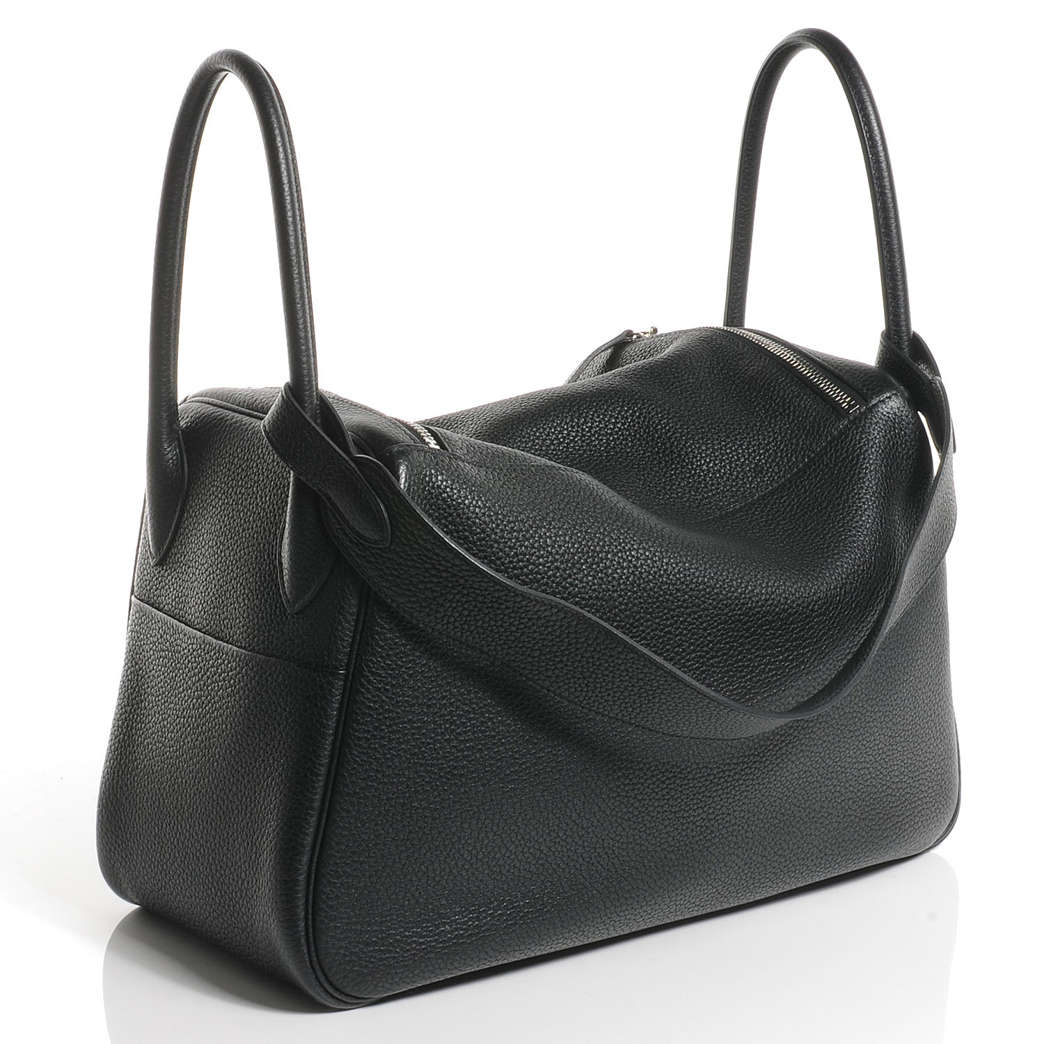 Hermes Taurillon Clemence Lindy 34 Black 3 of 8