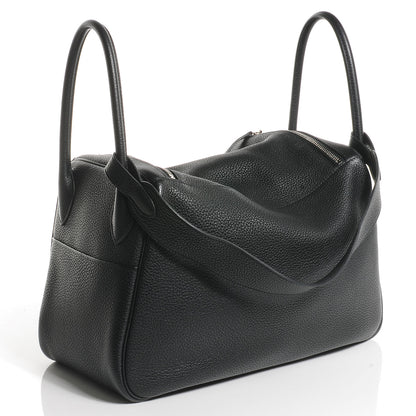 Hermes Taurillon Clemence Lindy 34 Black 3 of 8