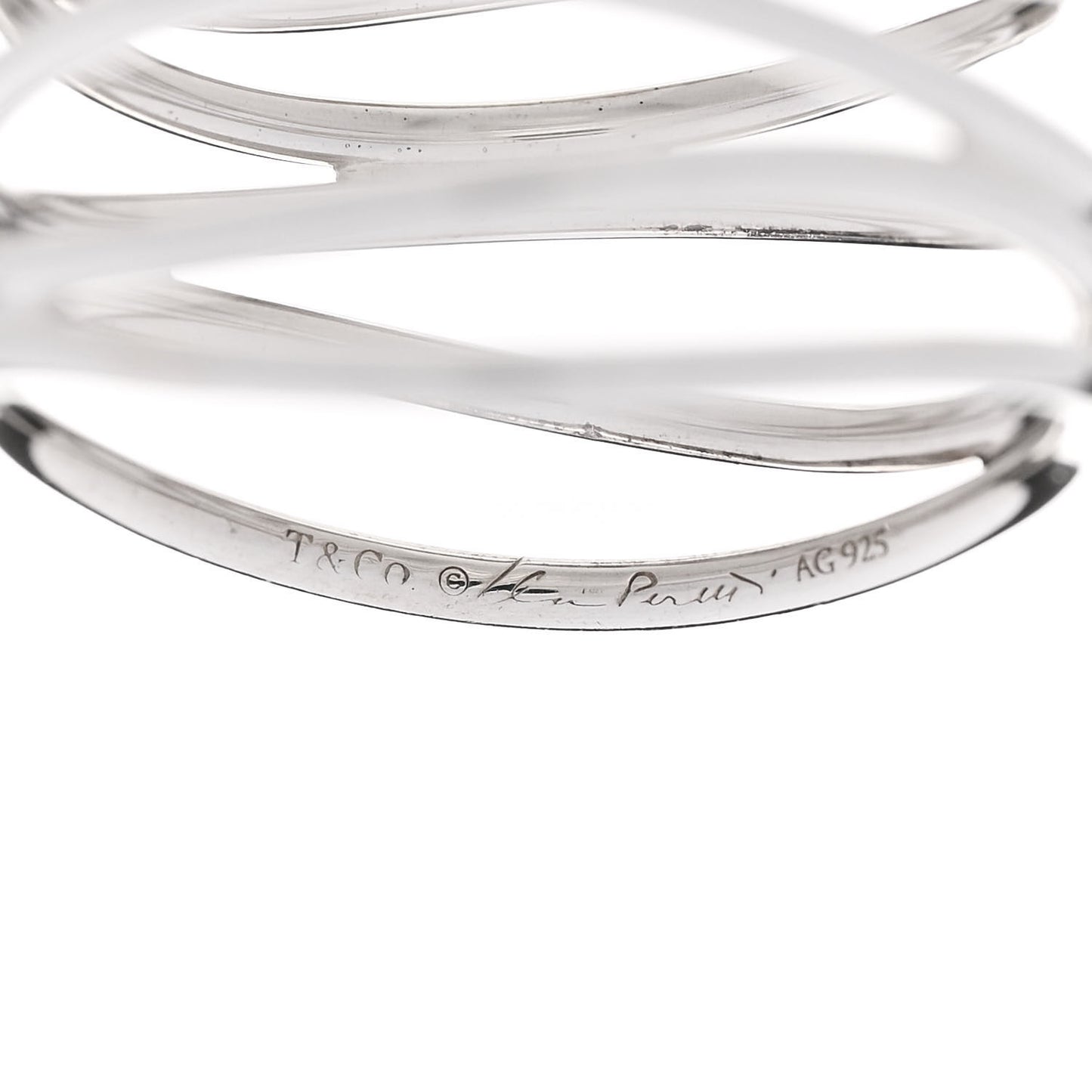 Sterling Silver Elsa Peretti 5 Row Wave Ring 53 6.5