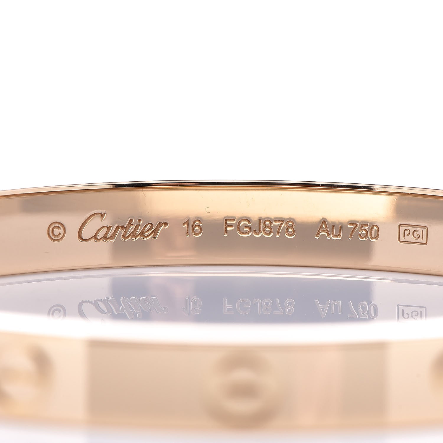 Cartier 18K Yellow Gold LOVE Bracelet 16 6 of 7
