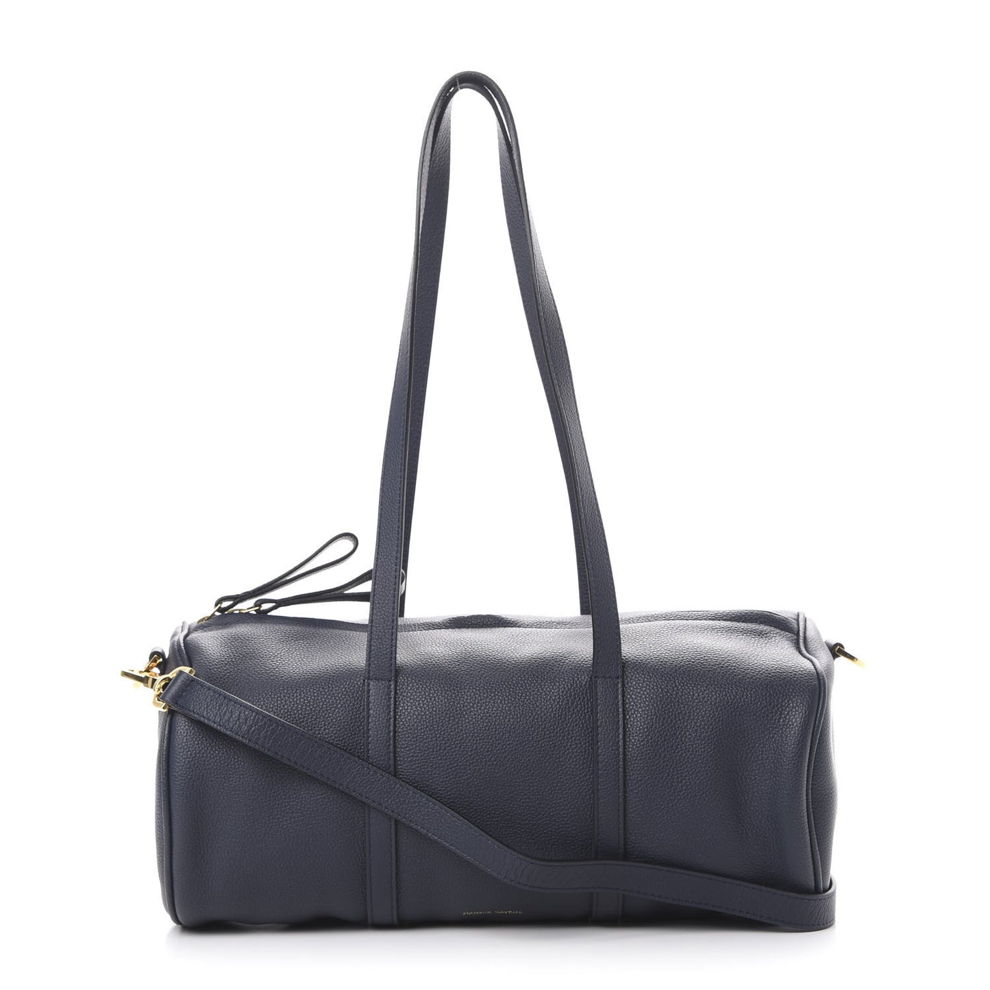 Pebbled Lambskin Mini Duffel Bag Blu