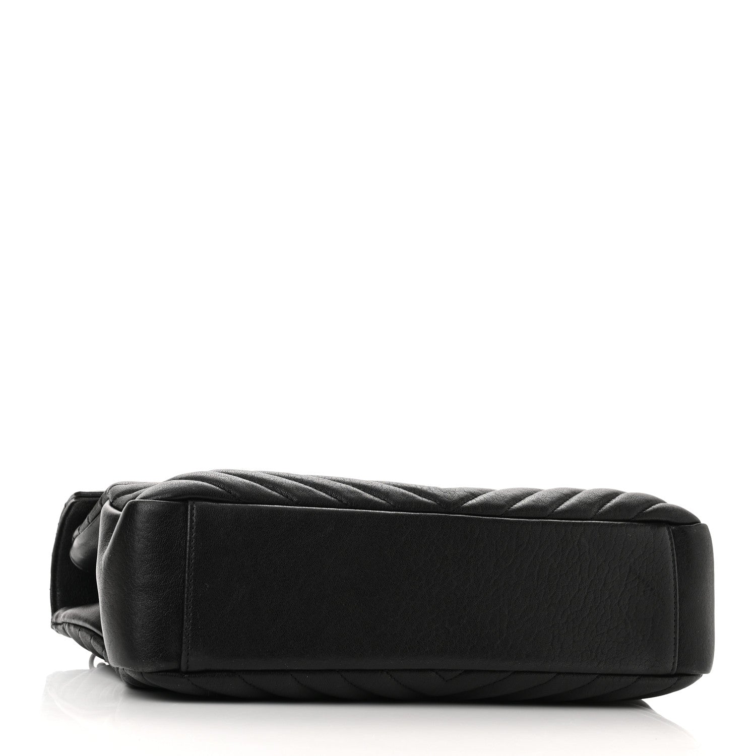Saint Laurent Sheepskin Matelasse Chevron Monogram Large College Satchel Black 4 of 9