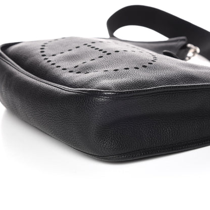 Hermes Taurillon Clemence Evelyne PM Black 6 of 9