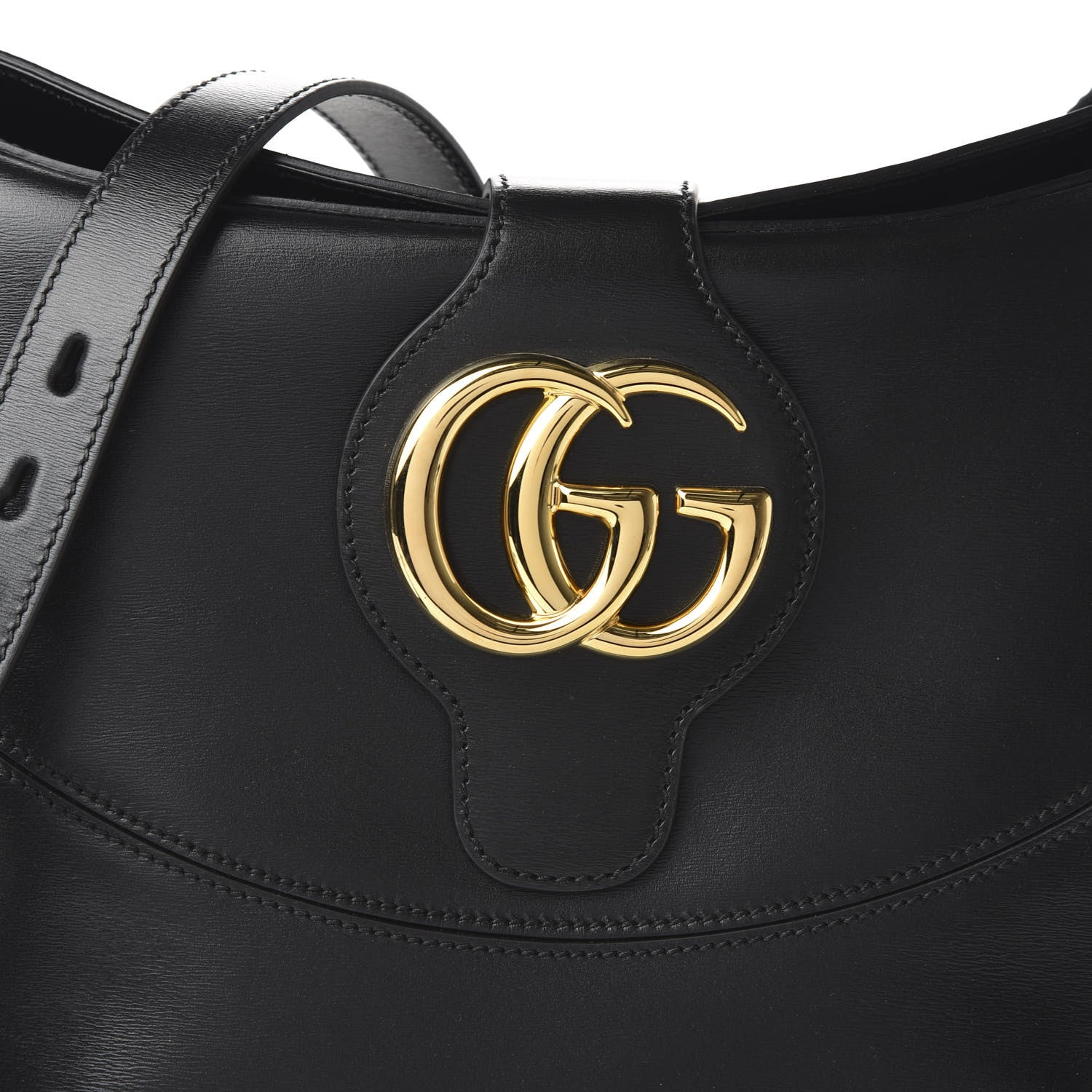 Gucci Calfskin Medium Arli Shoulder Bag Black 11 of 11