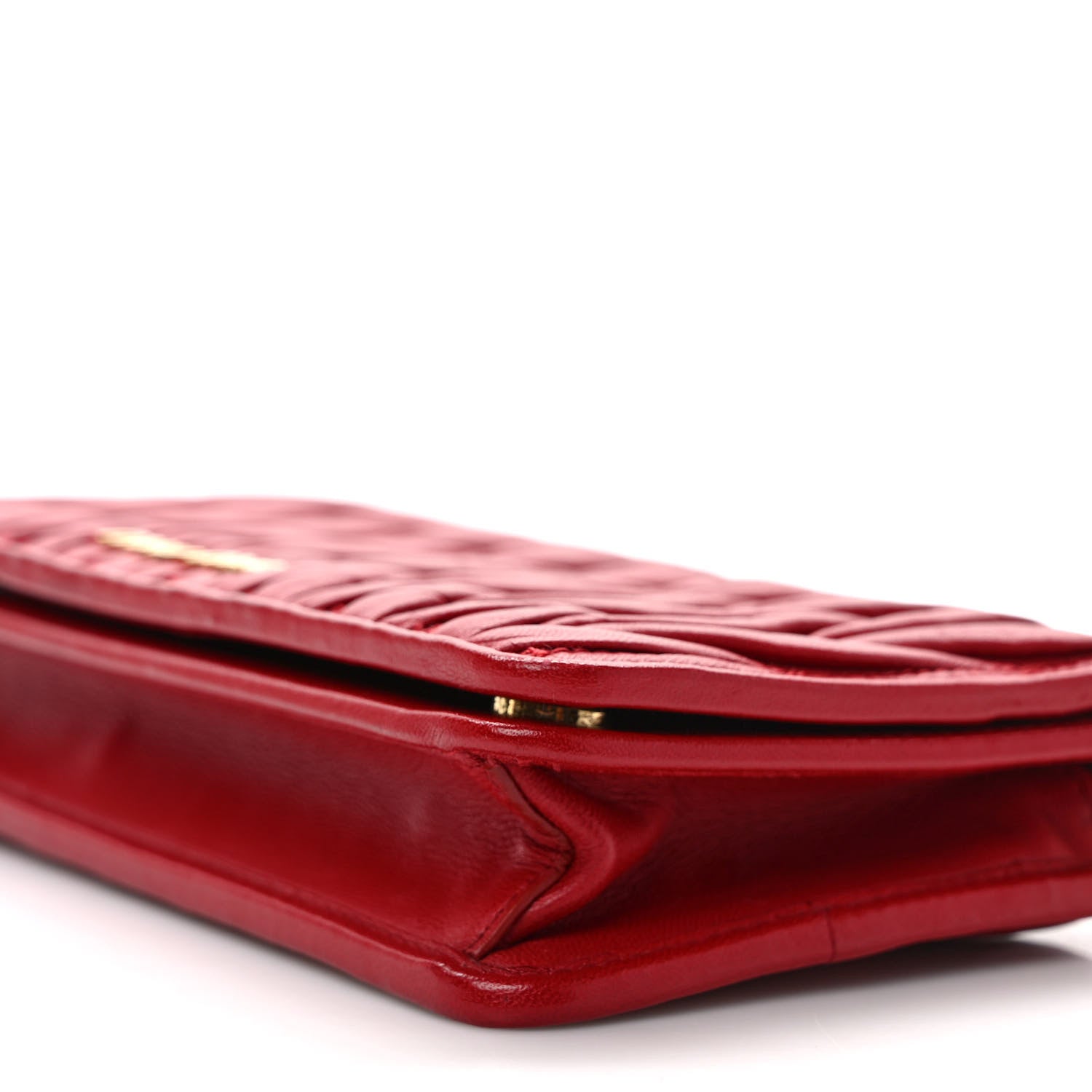 Miu Miu Nappa Matelasse Wallet On Chain Fuoco 8 of 10