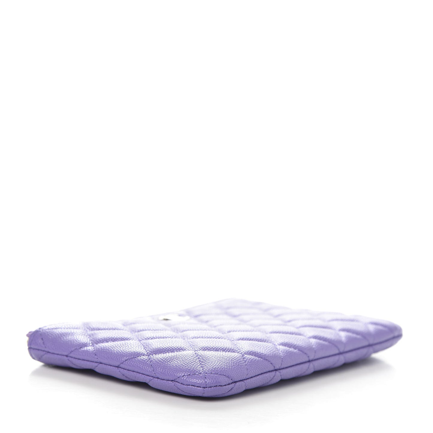 Caviar Quilted Small Zipped Pouch Purple