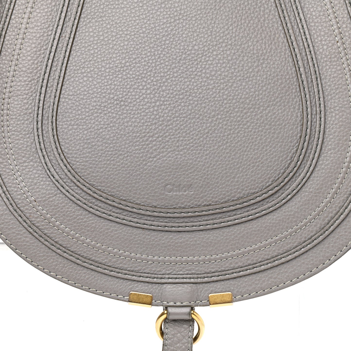 Calfskin Medium Marcie Round Crossbody Bag Cashmere Grey