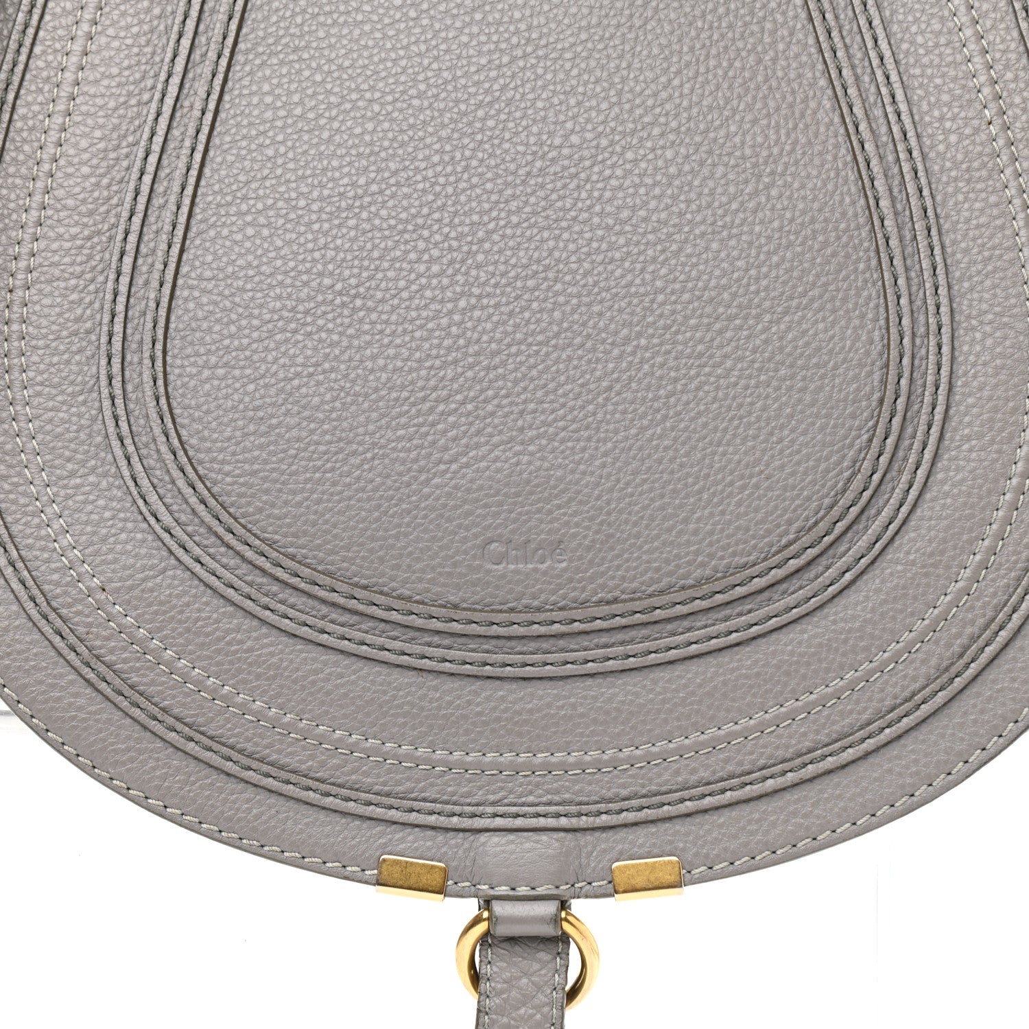 Chloe Calfskin Medium Marcie Round Crossbody Bag Cashmere Grey 14 of 32