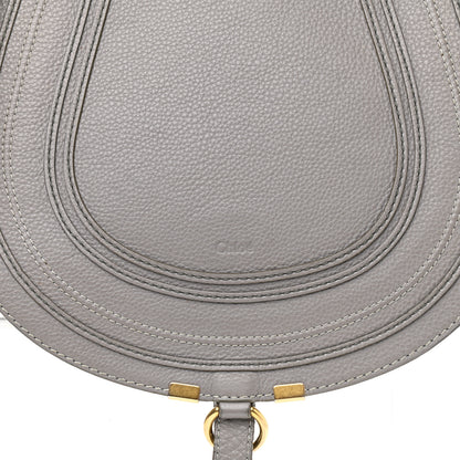 Chloe Calfskin Medium Marcie Round Crossbody Bag Cashmere Grey 14 of 32