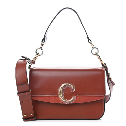 Chloe Calfskin Small C Double Carry Sepia Brown 1 of 10