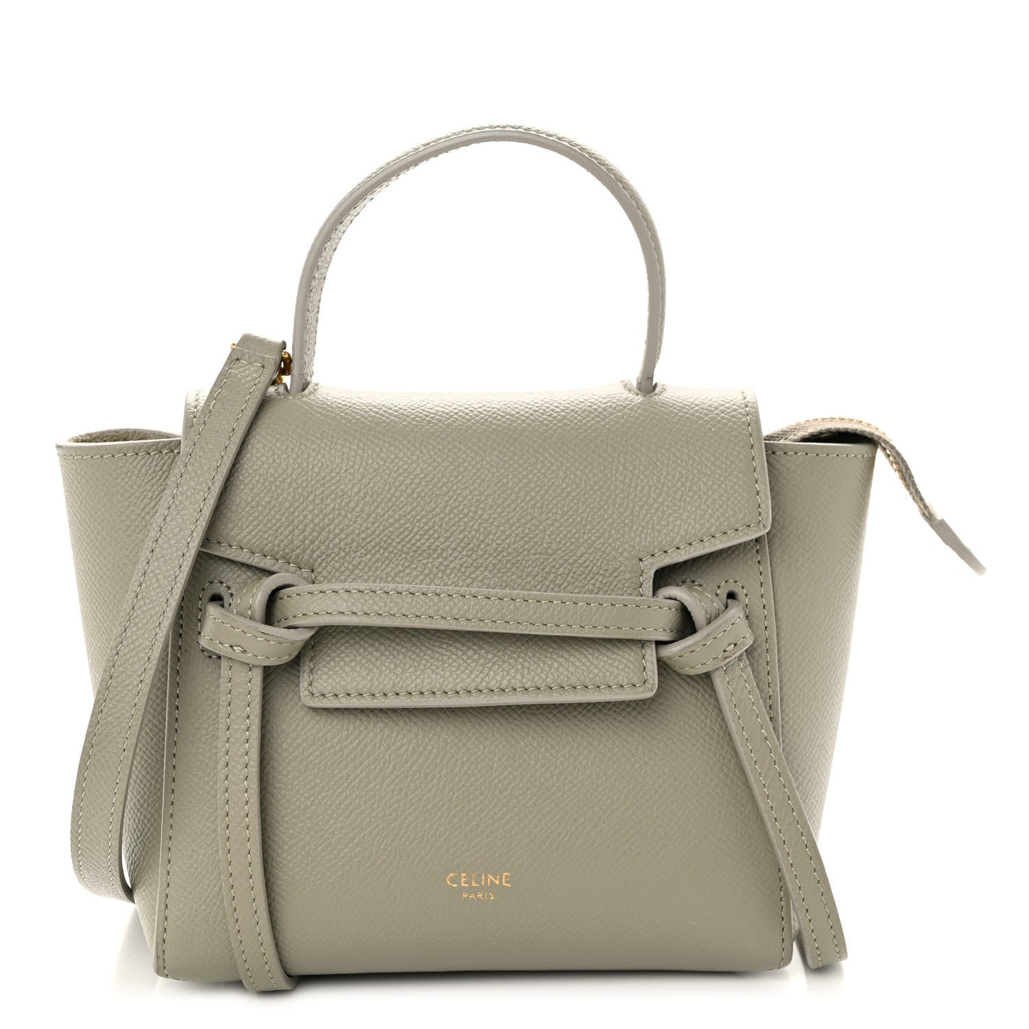 Celine Grained Calfskin Pico Belt Bag Green Clay 1 of 10