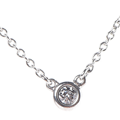 Tiffany Sterling Silver Diamond .05ct Elsa Peretti Diamonds by the Yard Pendant Necklace 4 of 8