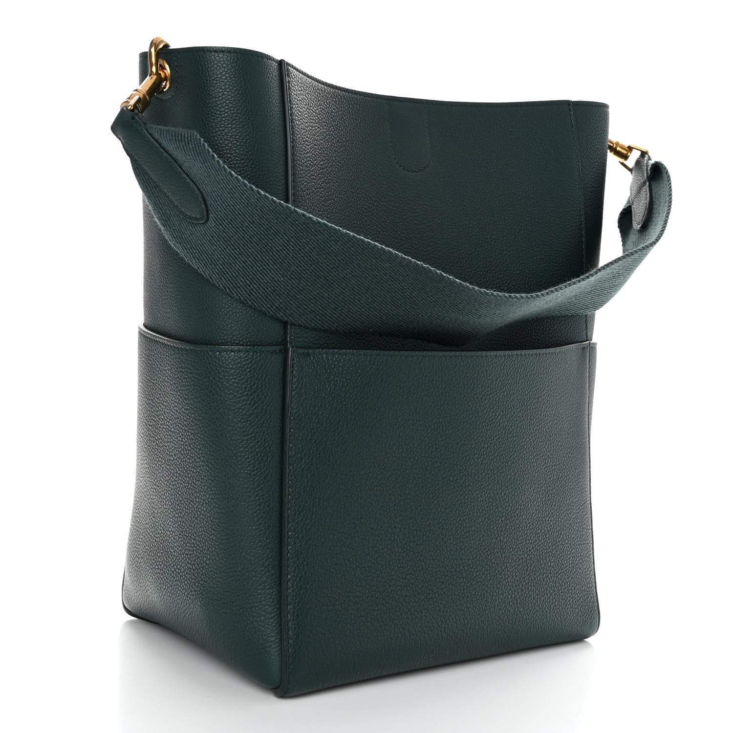 Celine Soft Grained Calfskin Sangle Bucket Bag Amazone 3 of 8