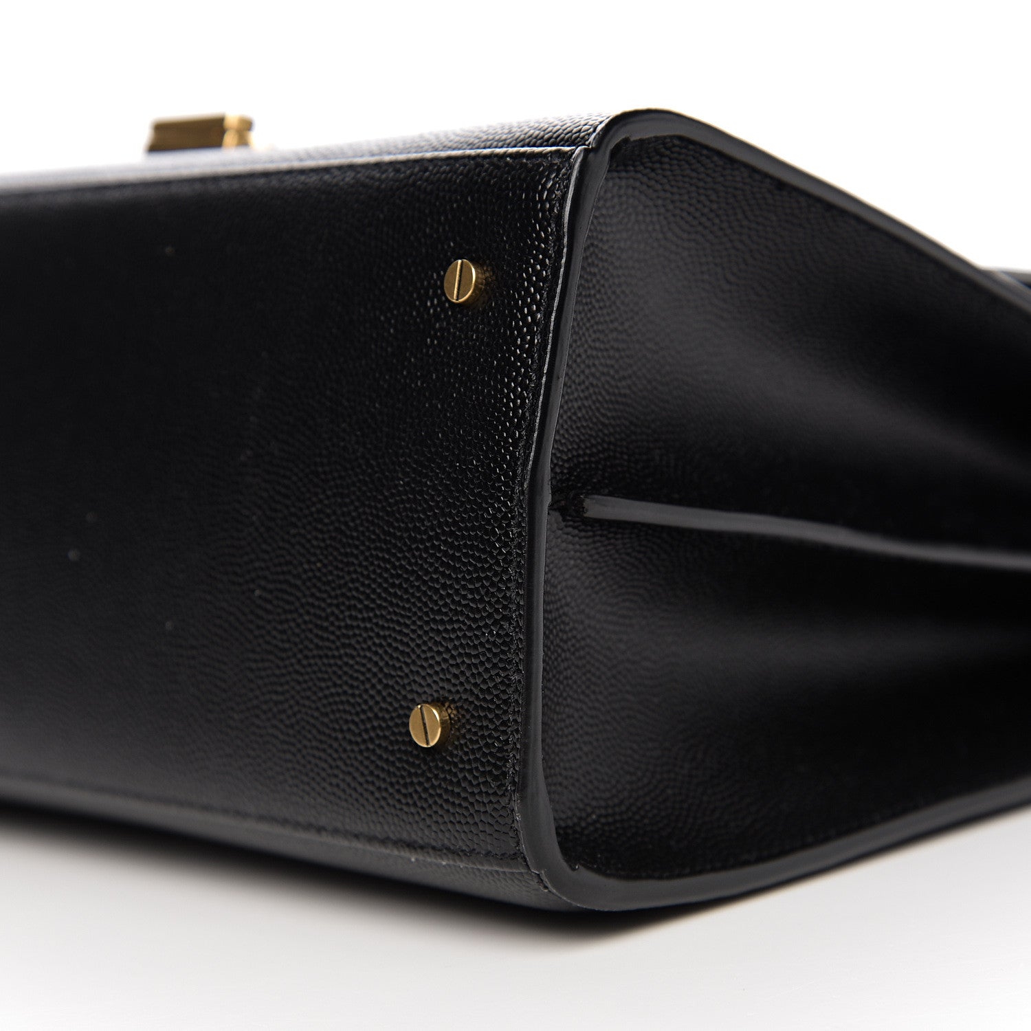 Saint Laurent Grain de Poudre Medium Classic Monogram Cassandra Top Handle Black Rouge Legion 8 of 10
