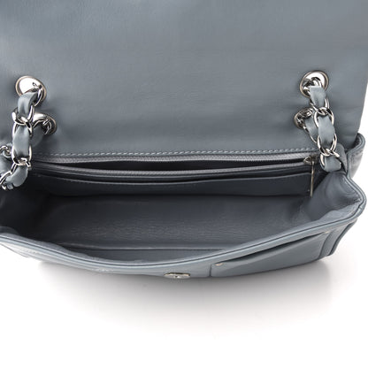 Chanel Lambskin Diagonal CC Chain Flap Light Blue 7 of 9